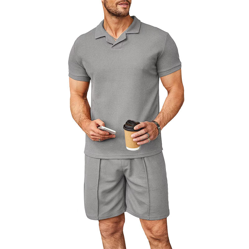 Men's V Neck Summer Casual Set